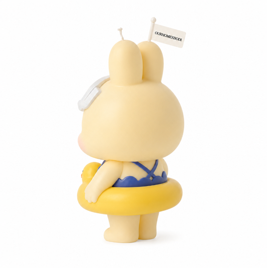 Pool Float Bunny Candle
