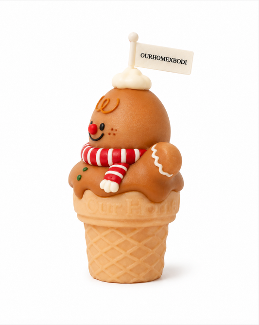 Gingerbread Cone Candle