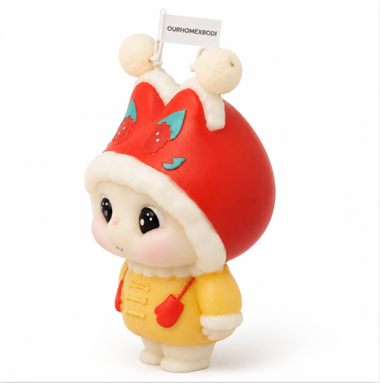 Red Hood Bunny Candle