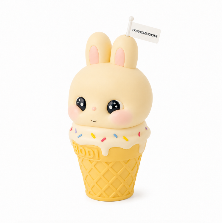 Ice Cream Bunny Candle