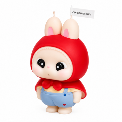 Red Hood Bunny Candle