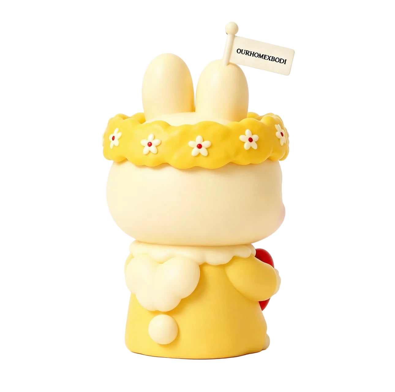 Floral Heart Bunny Candle