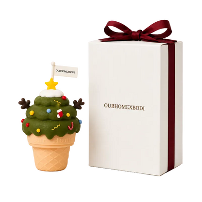Christmas Tree Cone Candle Gift Set