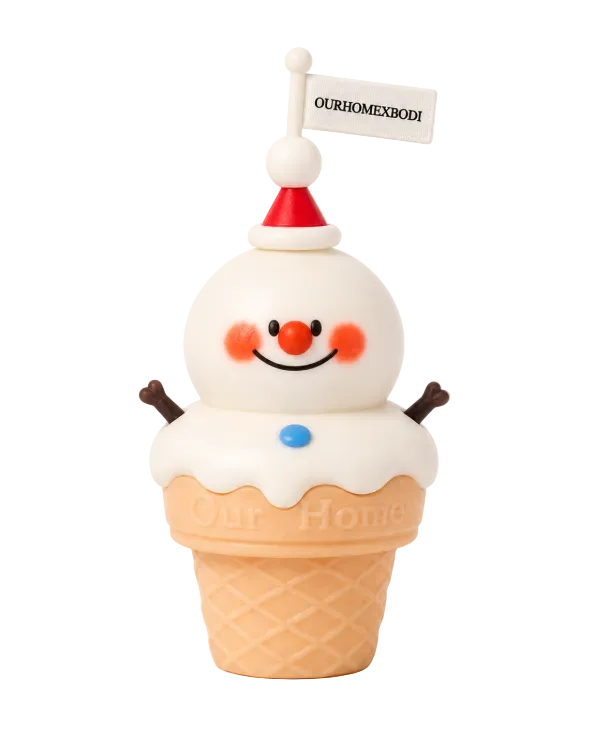 Snowman Ice Cream Candle