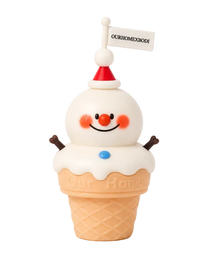 Snowman Ice Cream Candle