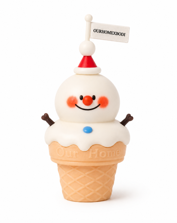 Snowman Ice Cream Candle Gift Set