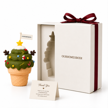 Christmas Tree Cone Candle Gift Set
