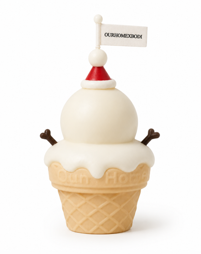Snowman Ice Cream Candle