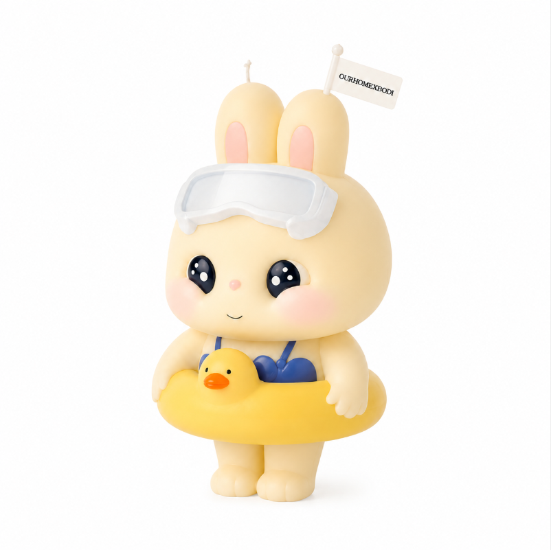 Pool Float Bunny Candle