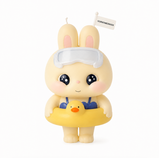 Pool Float Bunny Candle