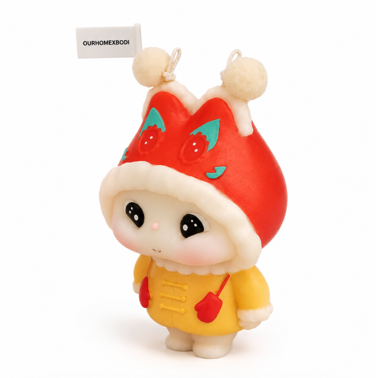 Red Hood Bunny Candle