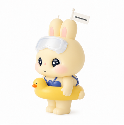 Pool Float Bunny Candle