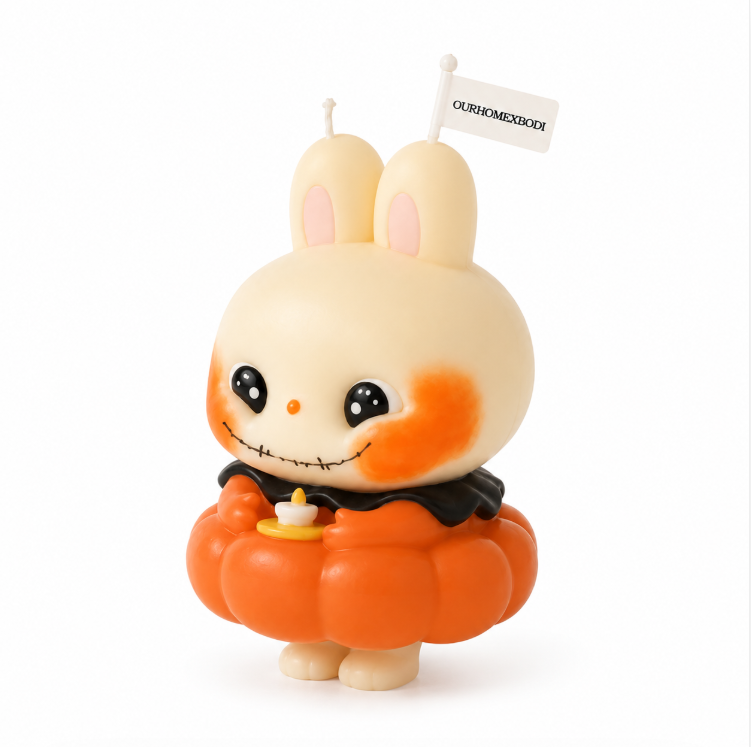 Pumpkin Bunny Candle