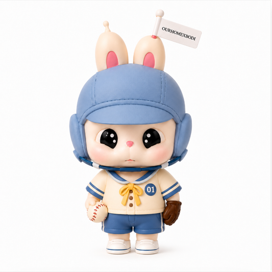 Baseball Aviator Bunny Candle