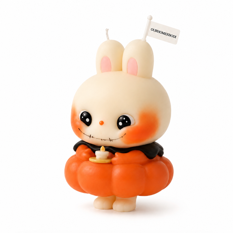 Pumpkin Bunny Candle