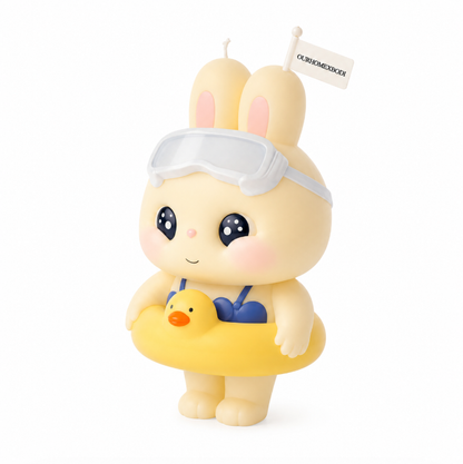 Pool Float Bunny Candle