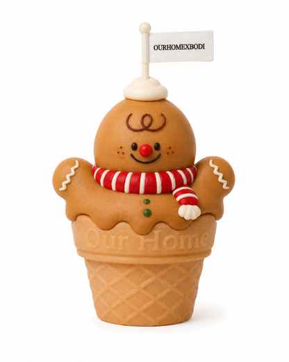 Gingerbread Cone Candle