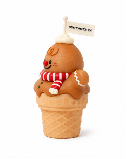 Gingerbread Cone Candle