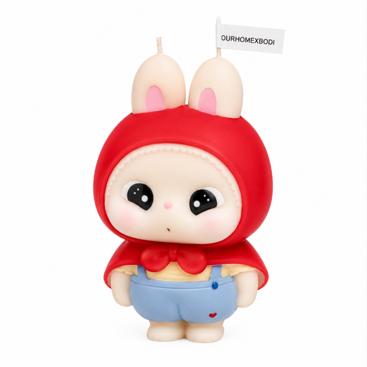 Red Hood Bunny Candle