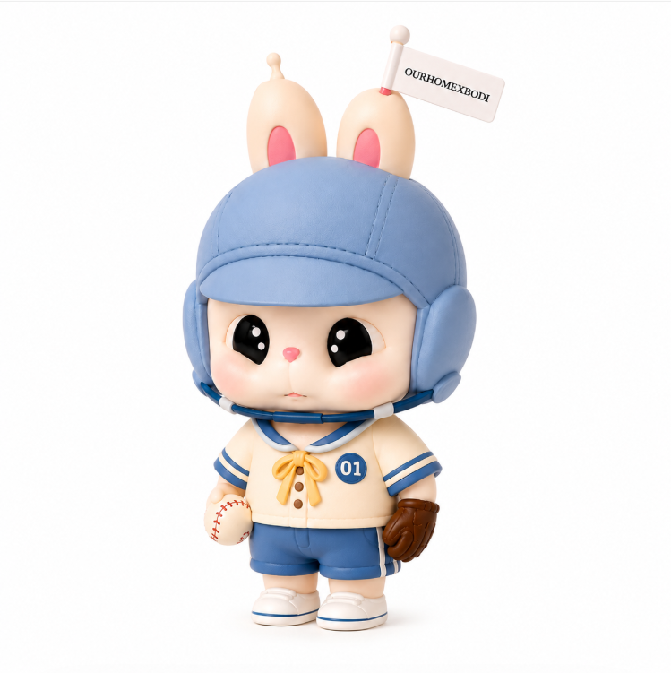 Baseball Aviator Bunny Candle
